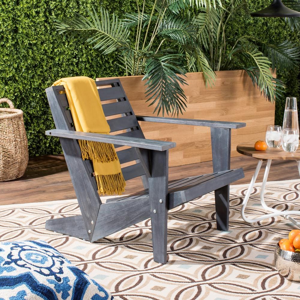 Lanty Dark Slate Gray Acacia Wood Adirondack Chair