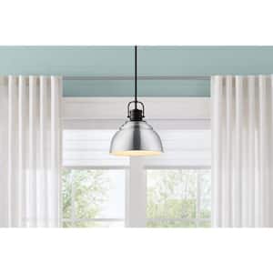 Shelston 1-Light Chrome Hanging Kitchen Pendant with Metal Shade