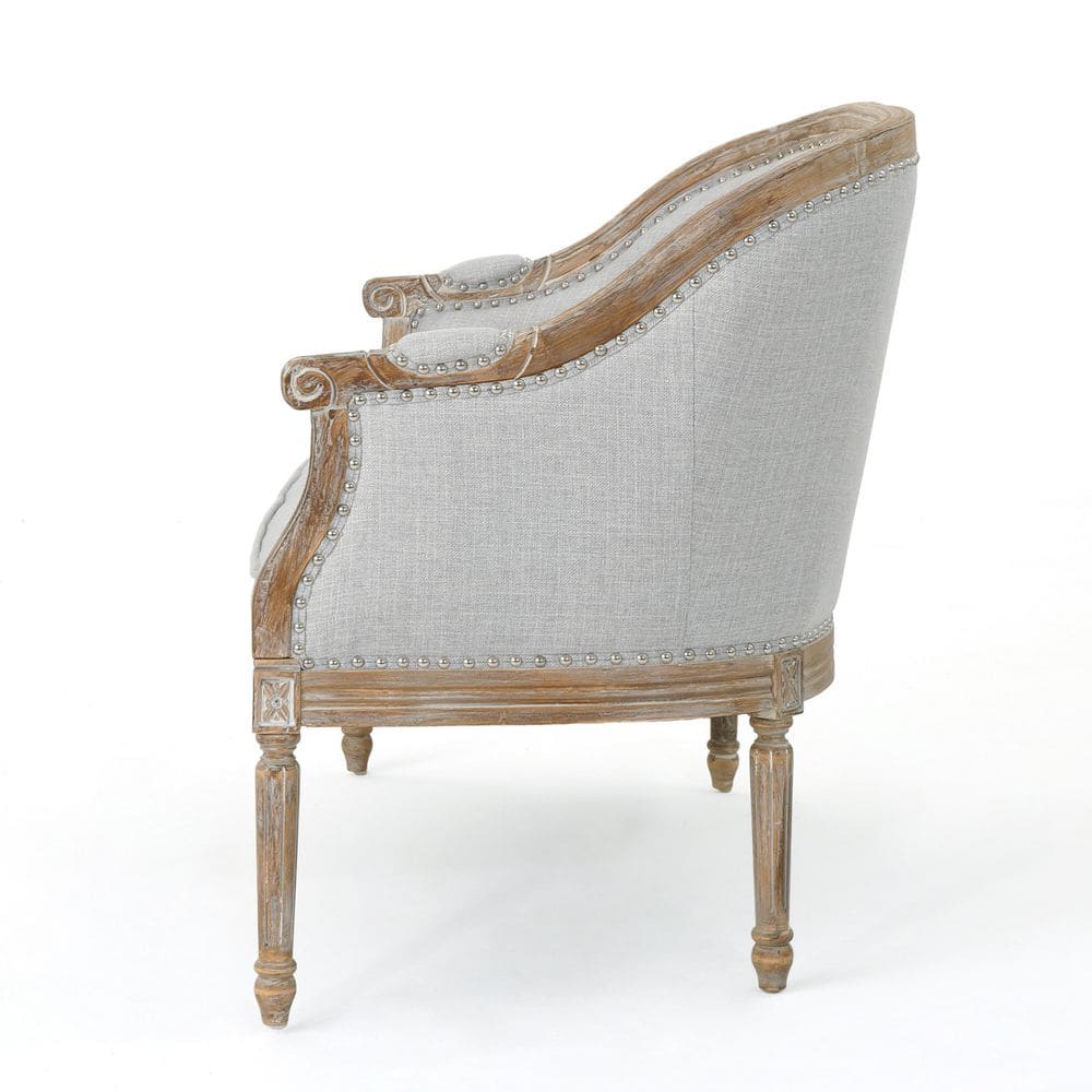 Elegant Chesterfield 49.5" Multicolor Fabric Loveseat with Nailhead Accents