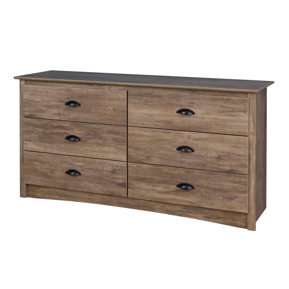 Prepac Salt Spring 6-Drawer Drifted Gray Dresser DDC-6330-V - The Home Depot