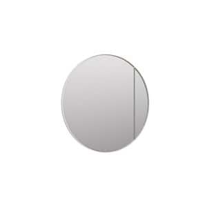 Juno 28 in. W x 28 in. H Round White Recessed/Surface Mount Medicine Cabinet with Mirror in White Finish
