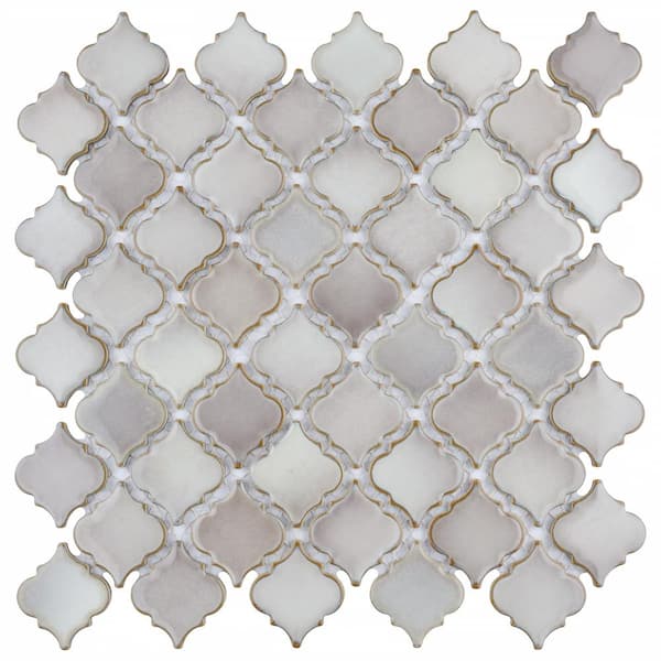 Merola Tile Hudson Tangier Dove Grey 12-3/8 in. x 12-1/2 in. Porcelain Mosaic Tile (11.0 sq. ft./Case)