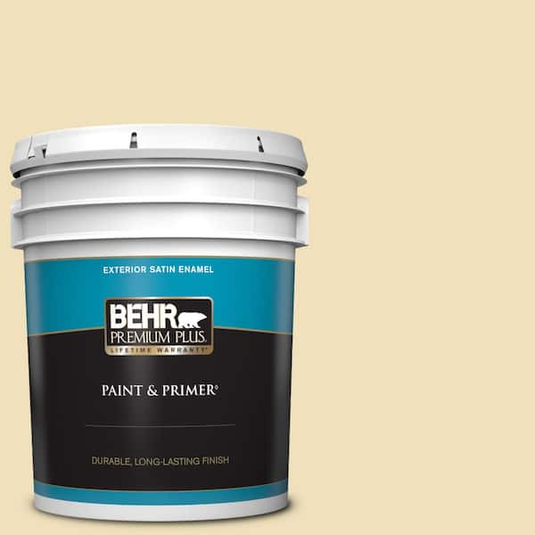 BEHR PREMIUM PLUS 5 gal. #380E-3 Satin Souffle Satin Enamel Exterior Paint & Primer