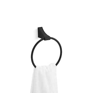 Katun Towel Ring in Matte Black