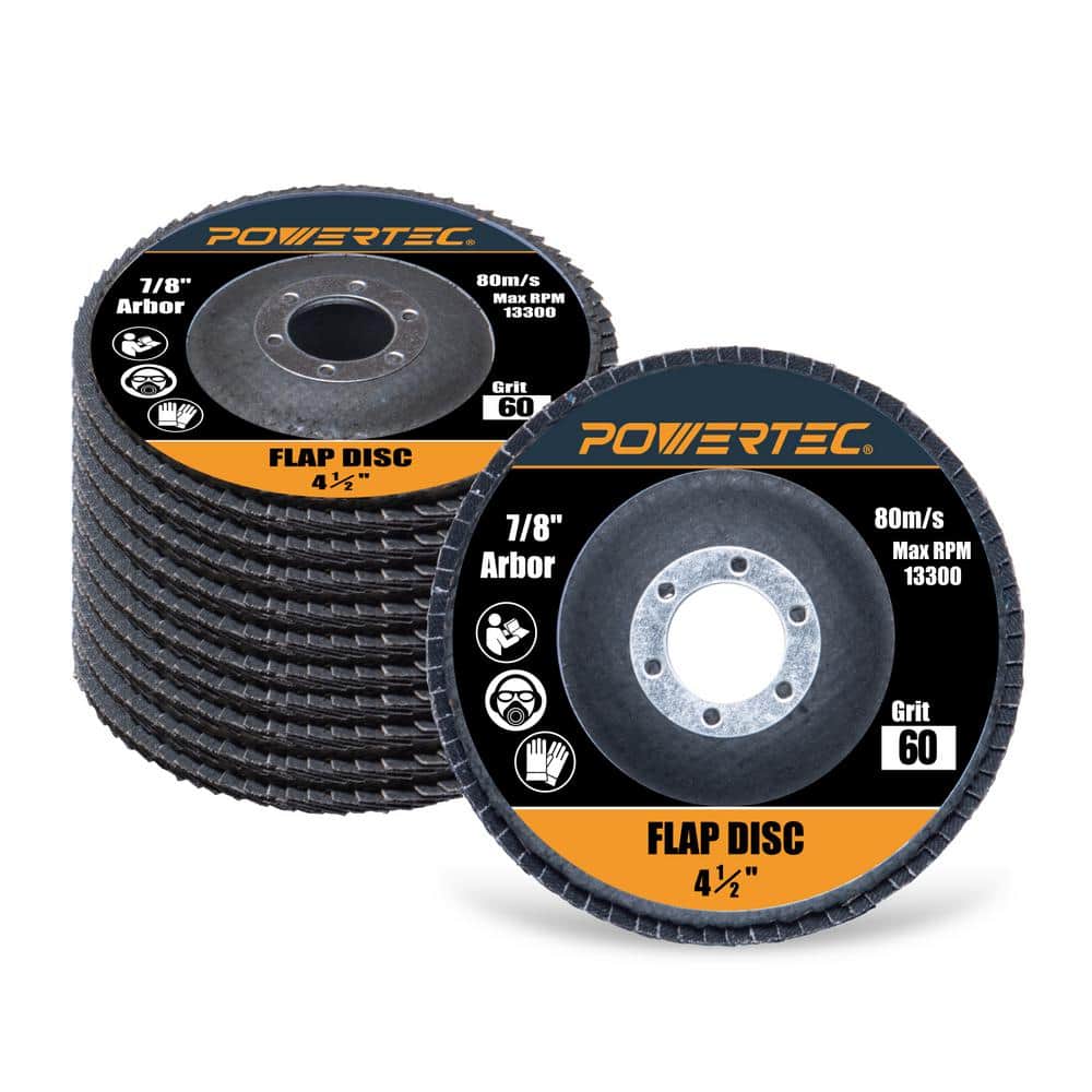 4-1/2 in. x 7/8 in. Zirconia Flap Discs 60 Grit with Type 29 design for Angle Grinder (10-Pack) price history on PriceWatchPro