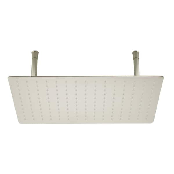 ALFI BRAND 1-Spray 20 in. Single Ceiling Mount Fixed Rain Shower Head in Brushed Stainless Steel