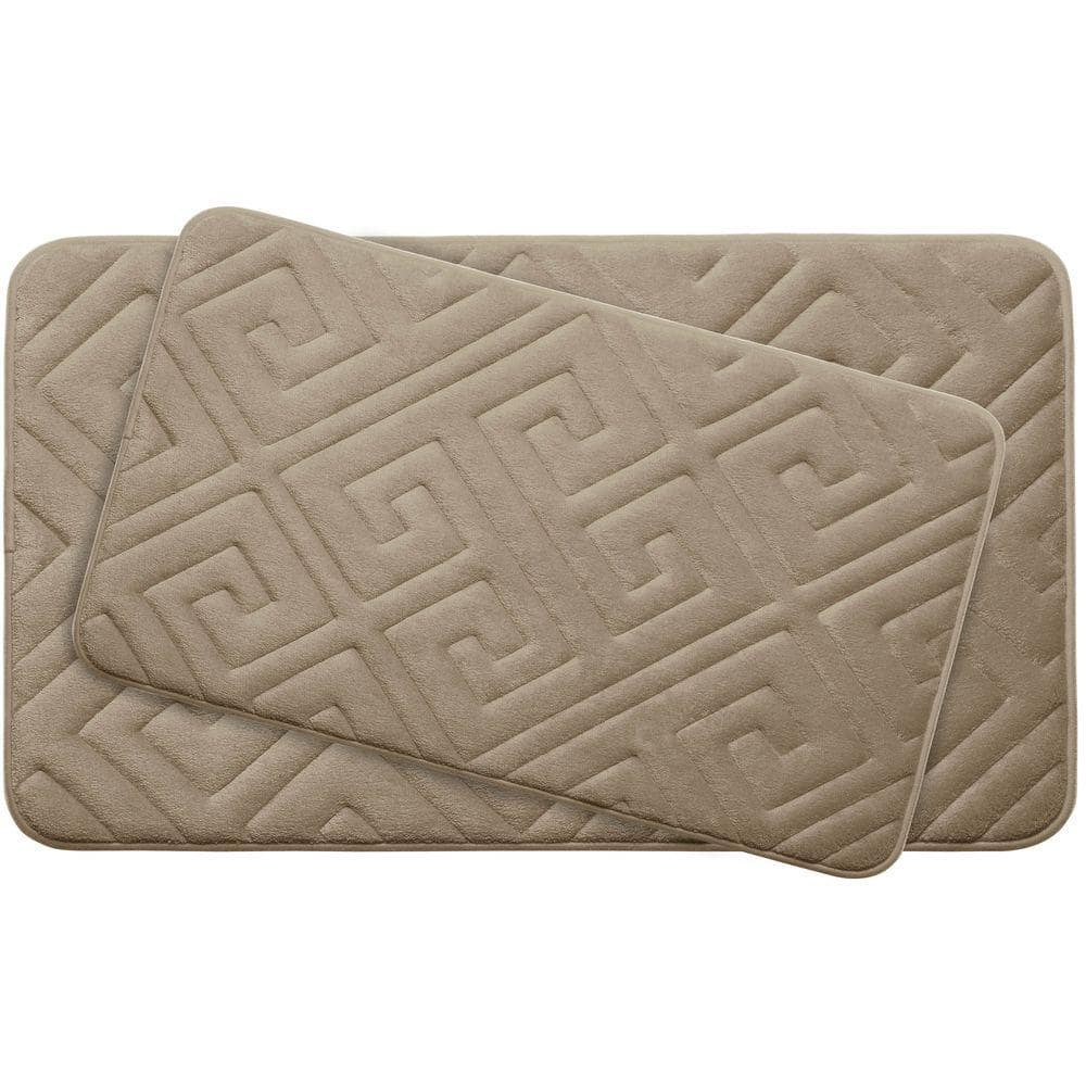 TRULY CALM HeiQ Antimicrobial Memory Foam (17x24) Bath Rug in Grey  WR4025-24GY-00 - The Home Depot