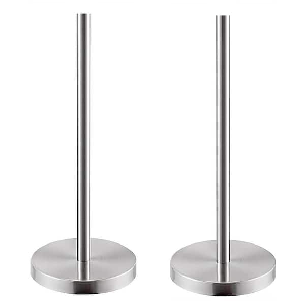 ATKING Bath Freestanding Toilet Paper Holder Tissue Roll Storage Stand Tissue Holder in Stainless Steel Brusher Nickel 2 Pack