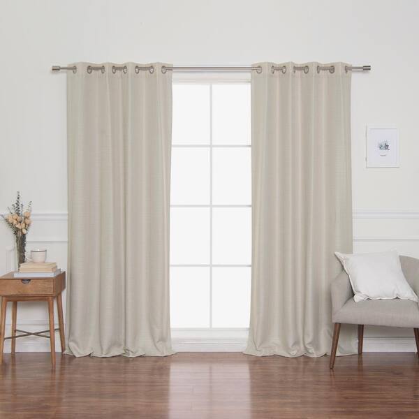 Best Home Fashion Ivory Solid Blackout Curtain - 52 in. W x 84 in. L