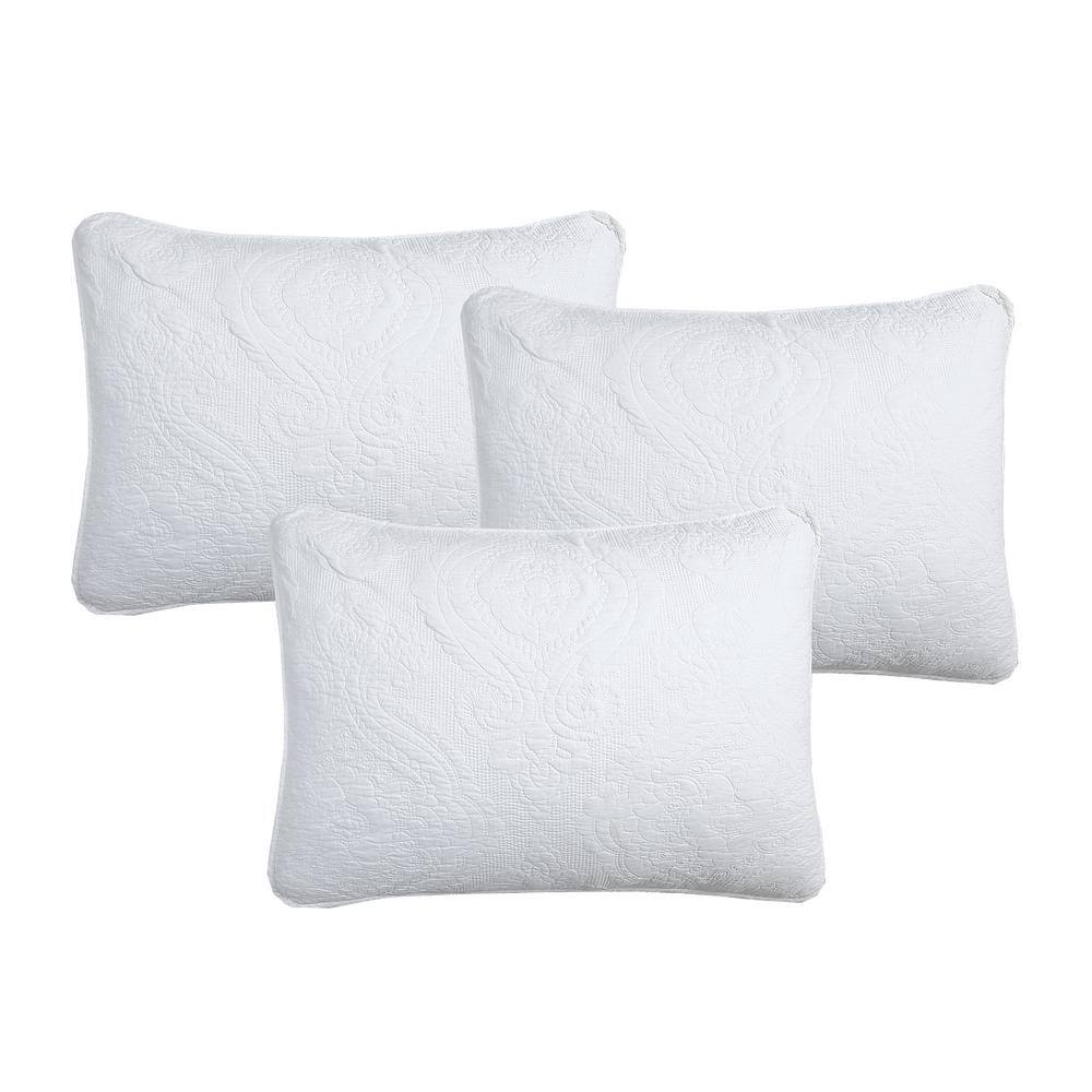 White Microfiber Twin Reversible Daybed Quilt Set