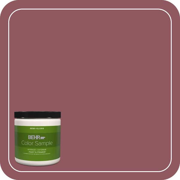 BEHR PREMIUM PLUS 8 oz. #PMD-33 Fragrant Cherry Semi-Gloss Interior/Exterior Paint & Primer Color Sample
