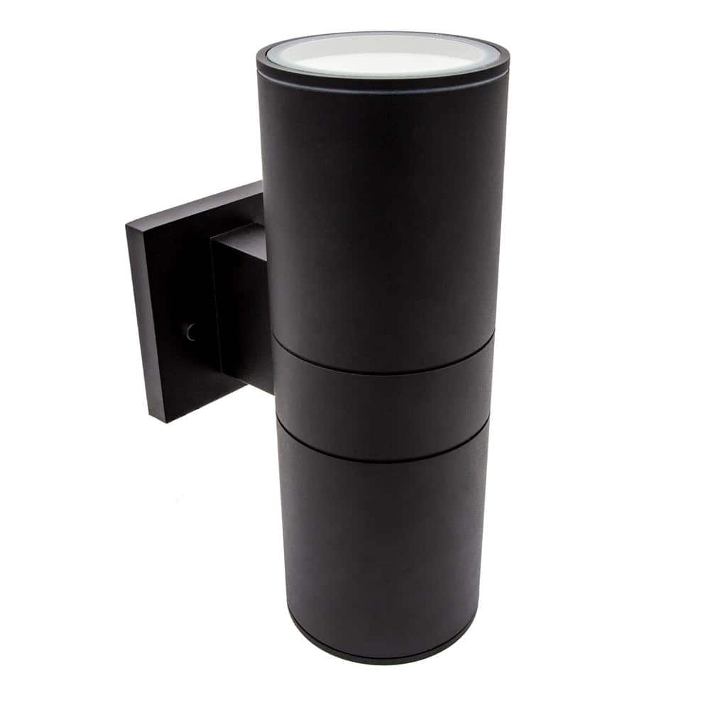 Black LED Outdoor Wall Cylinder Light with Up and Down Sconce Light price history on PriceWatchPro