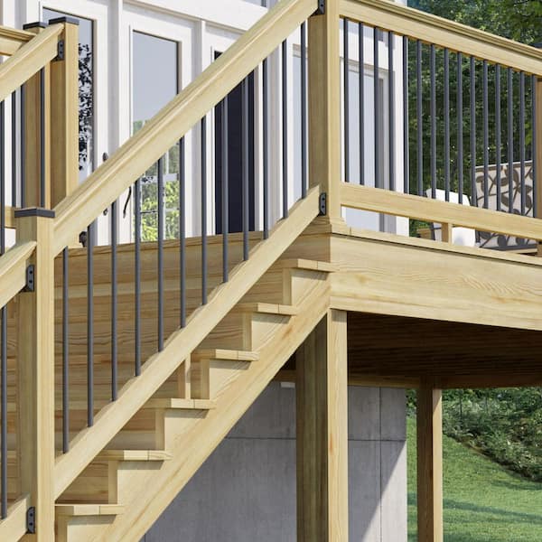 6-Step Ground Contact Pressure-Treated Pine Stair Stringer