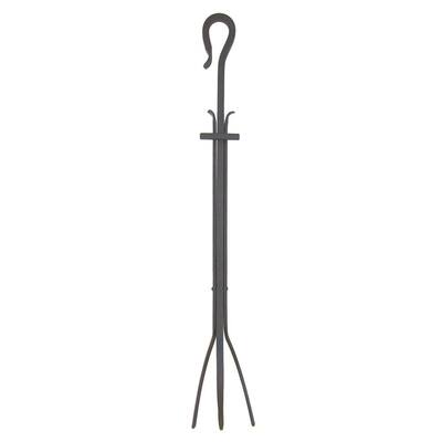 Shepherd's Hook 28 in. Tall Fireplace Tongs Tool, Graphite