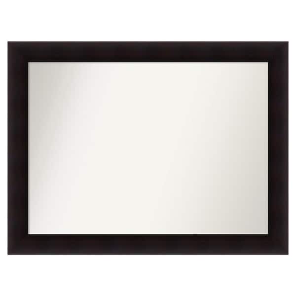 Amanti Art Portico Espresso 41.75 in. x 31.75 in. Custom Non-Beveled Wood Framed Batthroom Vanity Wall Mirror