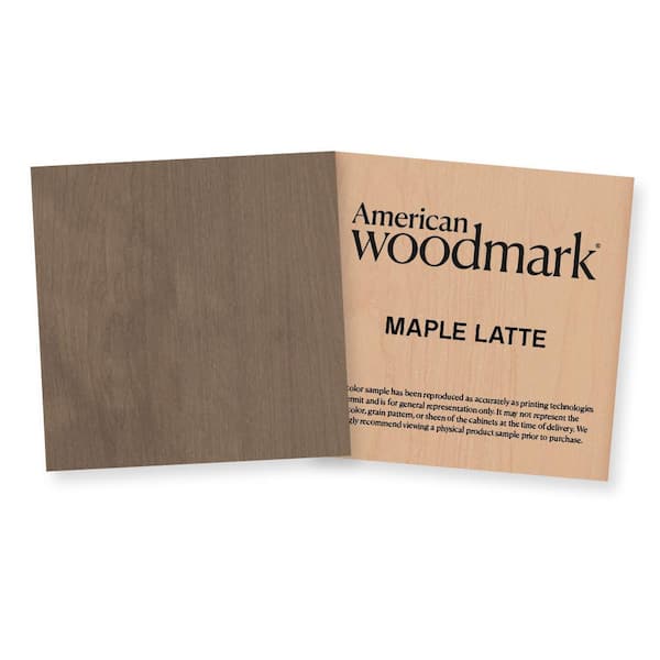 American Woodmark 3-3/4-in. W x 3-3/4-in. D Finish Chip Cabinet Color Sample in Maple Latte