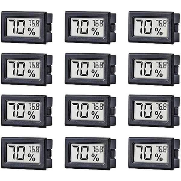 Mini Digital LCD Wireless Indoor Thermometer Hygrometer Fahrenheit Display Temperature Humidity Meter 12 Pack