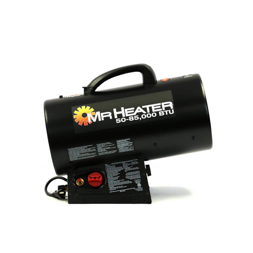 85,000 BTU Black Steel Forced Air Propane Heater