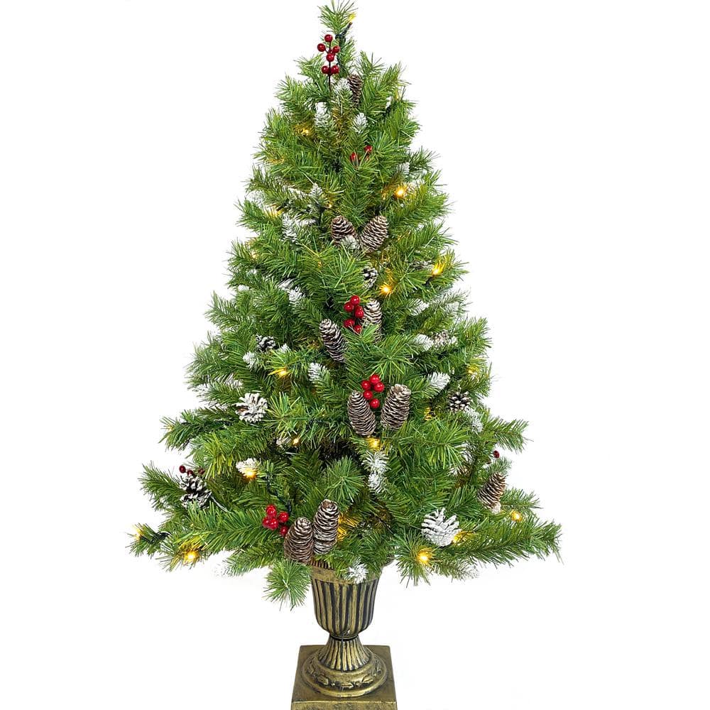 Utopia 4niture Margaux Pre-lit Artificial Christmas Tree With 4-Piece ...