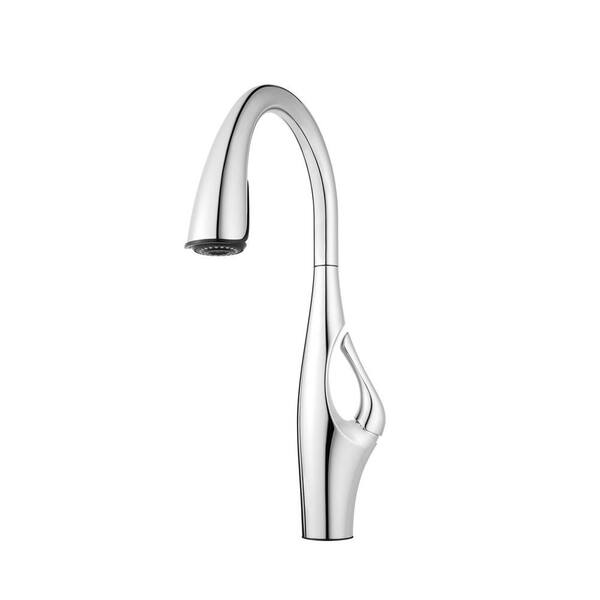 Kai Single-Handle Pull-Down Sprayer Kitchen Faucet in Stainless Steel