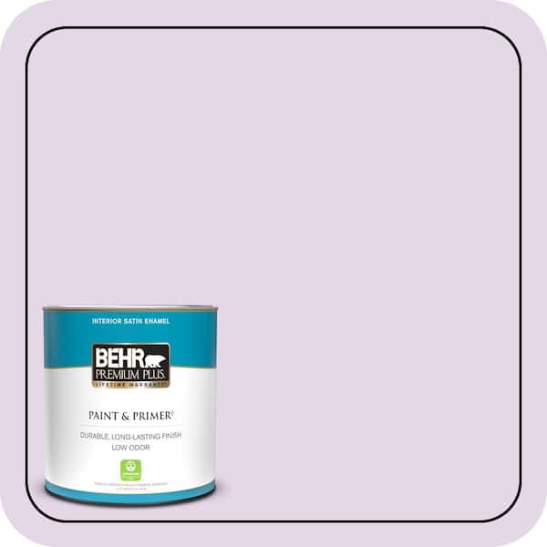 BEHR PREMIUM PLUS 1 qt. #660A-2 Chateau Rose Satin Enamel Low Odor Interior Paint & Primer