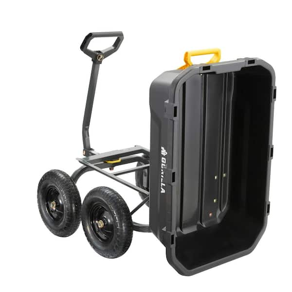 5.75 cu.ft. Beach Fishing Cart 500 lbs. Capacity Heavy-Duty Steel Pier  Wagon Trolley Garden Cart with 4 x 13 in. PU Tire