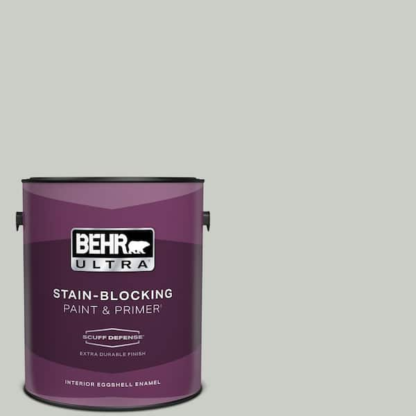 BEHR ULTRA 1 gal. #PWL-89 Silver Setting Extra Durable Eggshell Enamel Interior Paint & Primer