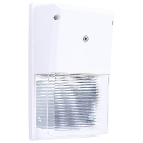 100-Watt Equivalent Turtle Friendly Integrated LED White Dusk to Dawn Wall Pack Light, 4000K