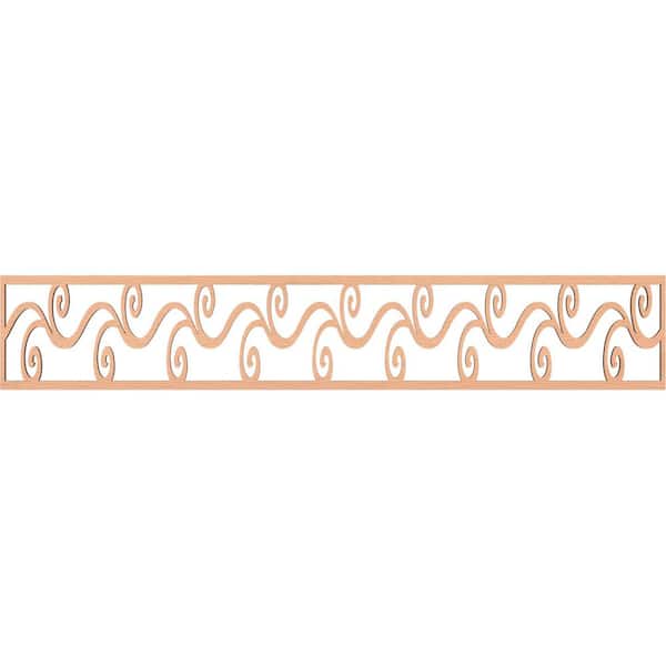 Ekena Millwork Tilden Fretwork 0.25 in. D x 46.625 in. W x 8 in. L Alder Wood Panel Moulding