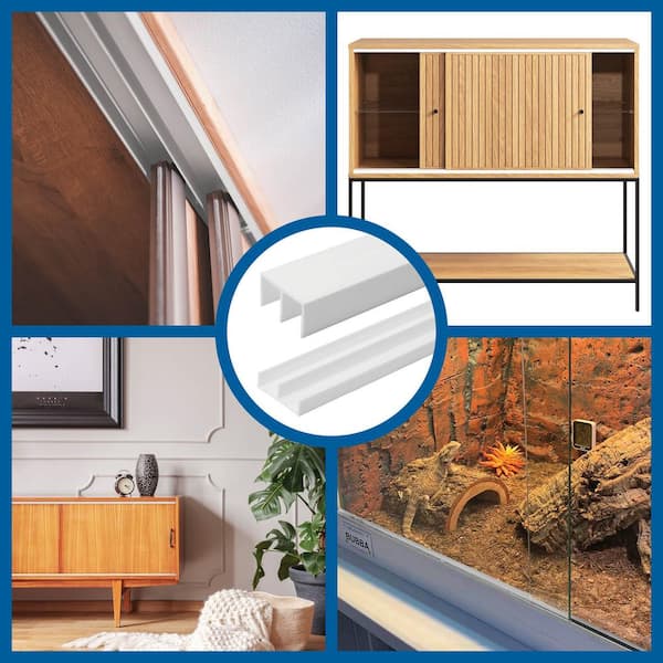 Outwater 3/4 in. D x 1-13/16 in. W x 48 in. L Beige Styrene