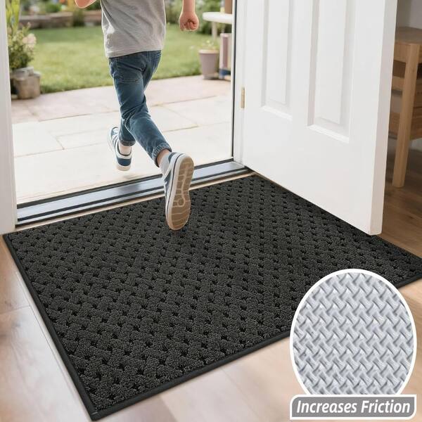 Dark Grey 24 in. x 36 in. Indoor/Outdoor Dirt Trapper Door Mat