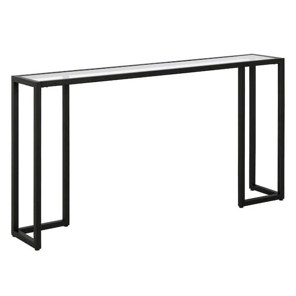Meyer&Cross Oscar 55 in. Rectangle Blackened Bronze Glass Console Table