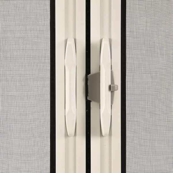 Weather Star - 72 in. x 80 in. Brisa White Standard Double Retractable Screen Door Kit