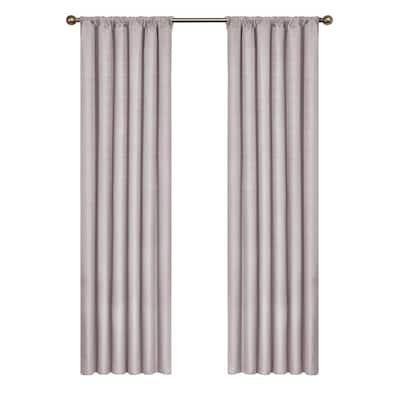 Eclipse Kendall Blackout Window Curtain Panel In Grey 42 In W X 63 In L 10707042x063gre The Home Depot