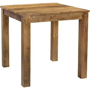 36 in. Square Natural Wood Counter Height Dining Table (Seats 4)