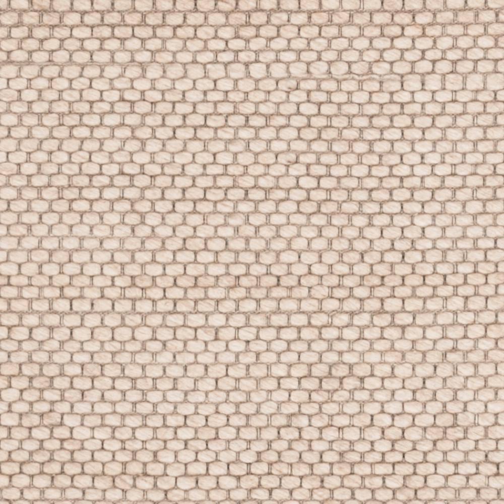 Beige Braided Hand-Tufted Wool Runner Rug 2'3" x 8'