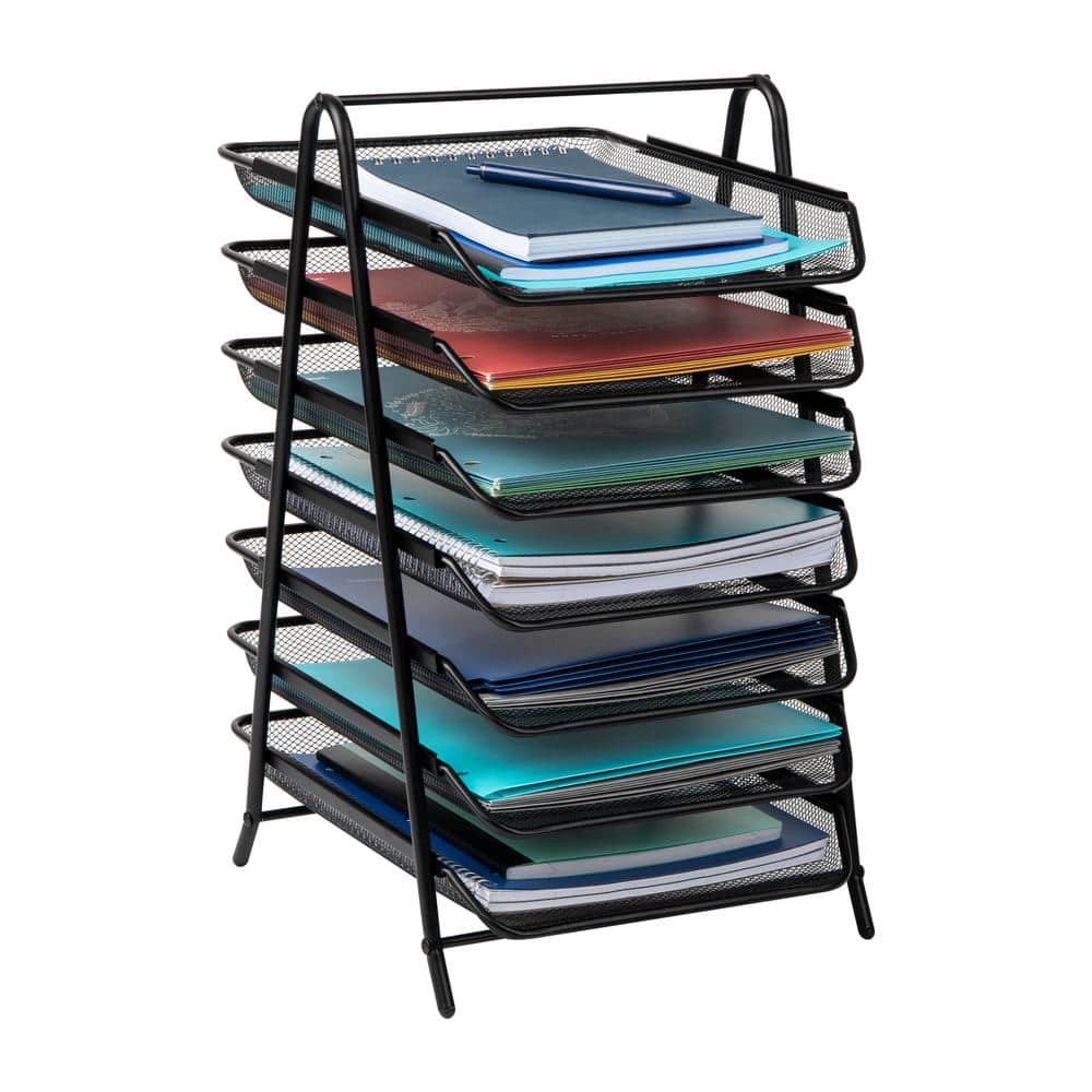 Mind Reader Mesh Mini 3-Tier Drawer Organizer, Desk Supplies Office  Supplies Organizer, 3-Drawers, 1 Top Shelf, Black MINMESH3-BLK - The Home  Depot