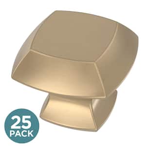 Mandara 1-1/4 in. (32 mm) Champagne Bronze Square Cabinet Knob (25-Pack)