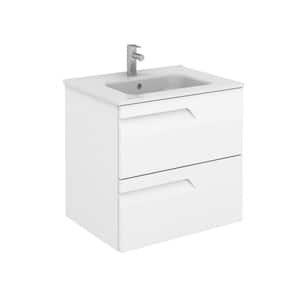 Vitale 24 in. W x 18 in. D Vanity in White with Vanity Top in White with White Basin