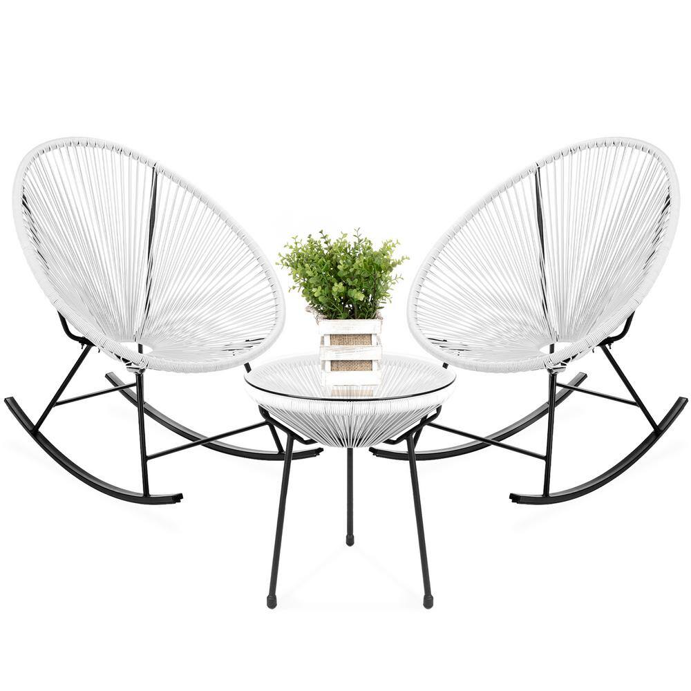 plastic bistro set white