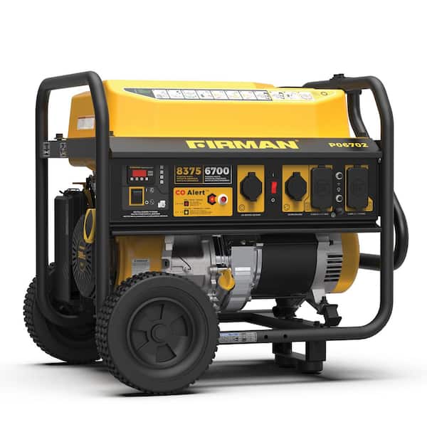 FIRMAN 6700-Watt/8300-Watt, 389 cc Recoil Start Gasoline Portable Generator 120-Volt/240-Volt with Wheel Kit and Cover