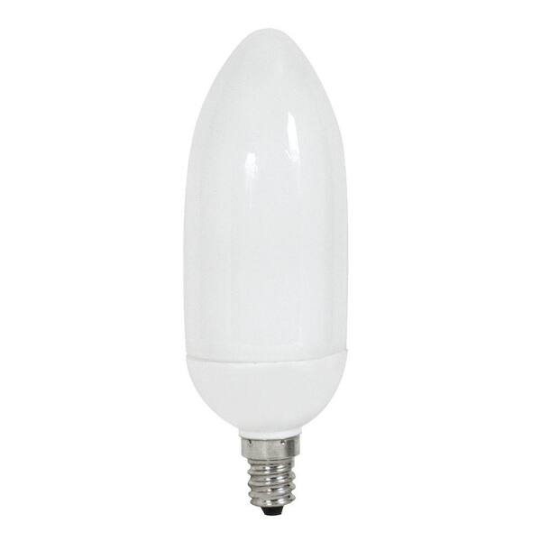 EcoSmart 40-Watt Equivalent B10 Candelabra CFL Light Bulb, Daylight (3-Pack)