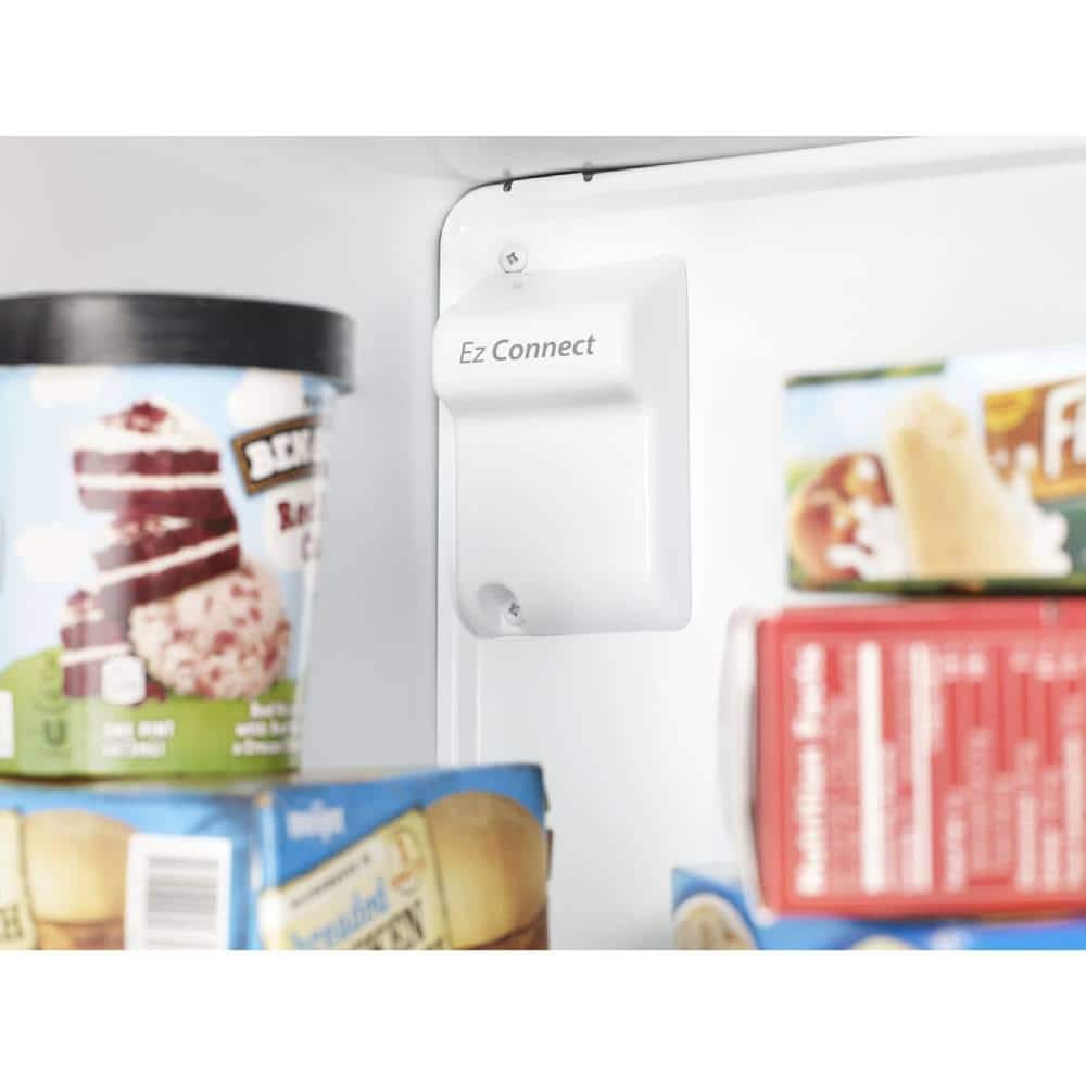 Black Freestanding Top-Freezer Refrigerator with Ice Maker, 17.7 cu. ft.