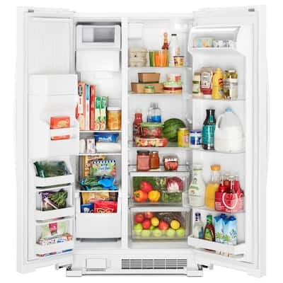 36 Inch Wide - White - Side by Side Refrigerators - Refrigerators - The ...