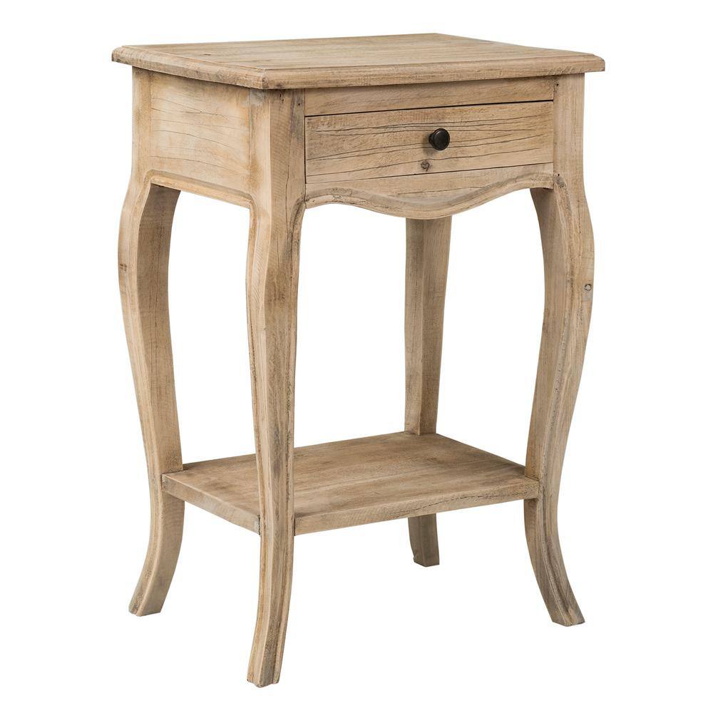 Bishop 25.5 in. Brown Rubberwood Accent Table price history on PriceWatchPro