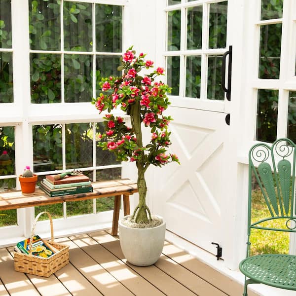 Nearly Natural 4ft. UV Resistant Artificial Azalea Tree (Indoor