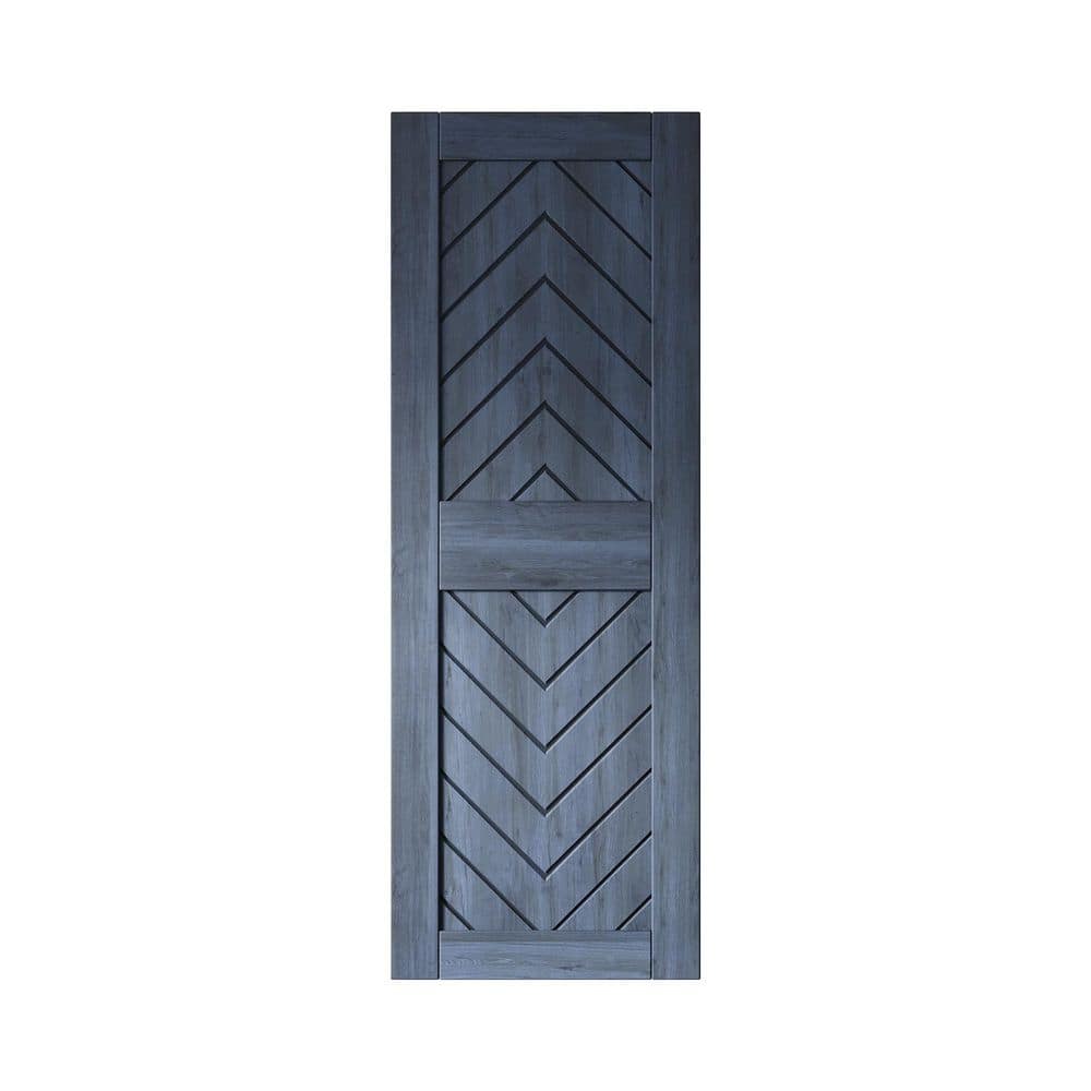 JT2 26 in. x 84 in. C-Panel Solid Core Navy Fishbone Design Pine Wood Interior Sliding Barn Door Slab price history on PriceWatchPro