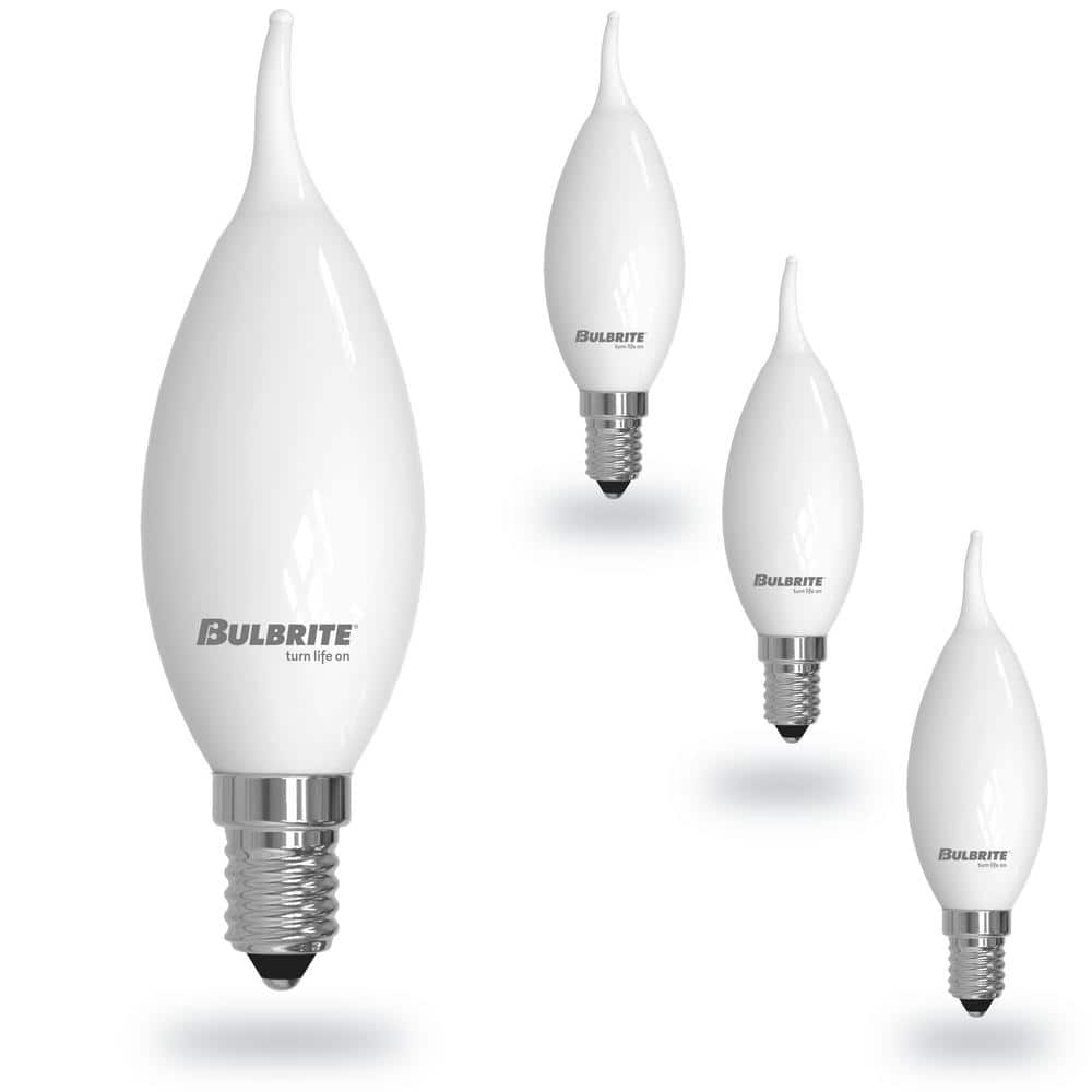 5-Watt CA10 LED Light Bulbs Warm Dimming 3000K (Soft White) - 1800K (Candle