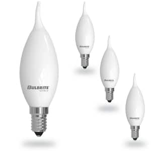 5-Watt CA10 LED Light Bulbs Warm Dimming 3000K (Soft White) - 1800K (Candlelight) 500 Lumens (4-Pack)