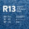 Henry R-13 ULTRATouch Recycled Denim Insulation Batt 15 in. x 93 in. HER13445